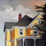 Hampton Housetop, Oil on Canvas,  30" x 30"  Private Collection